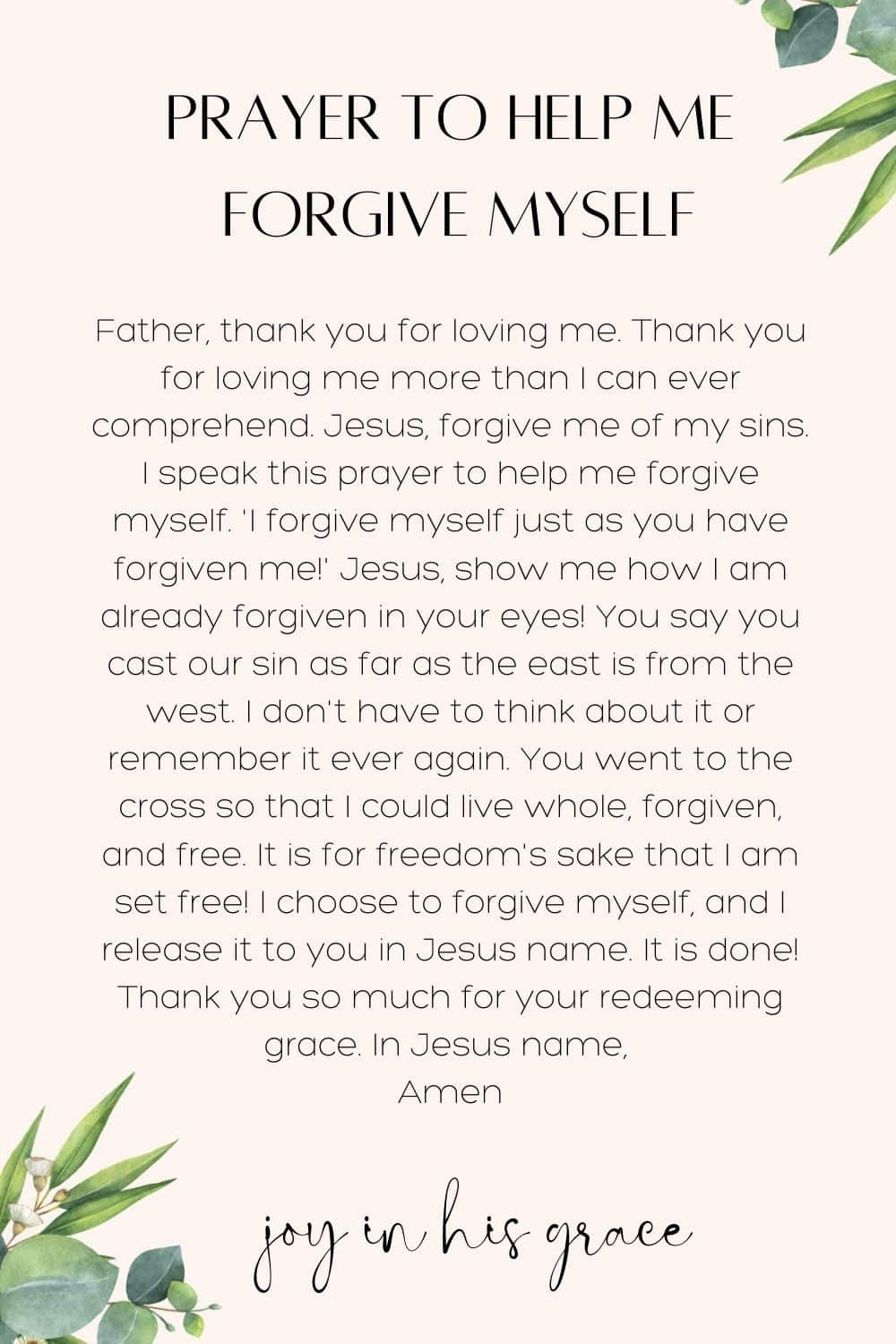 Prayers To Help You Forgive - Joy In His Grace Joy In His Grace