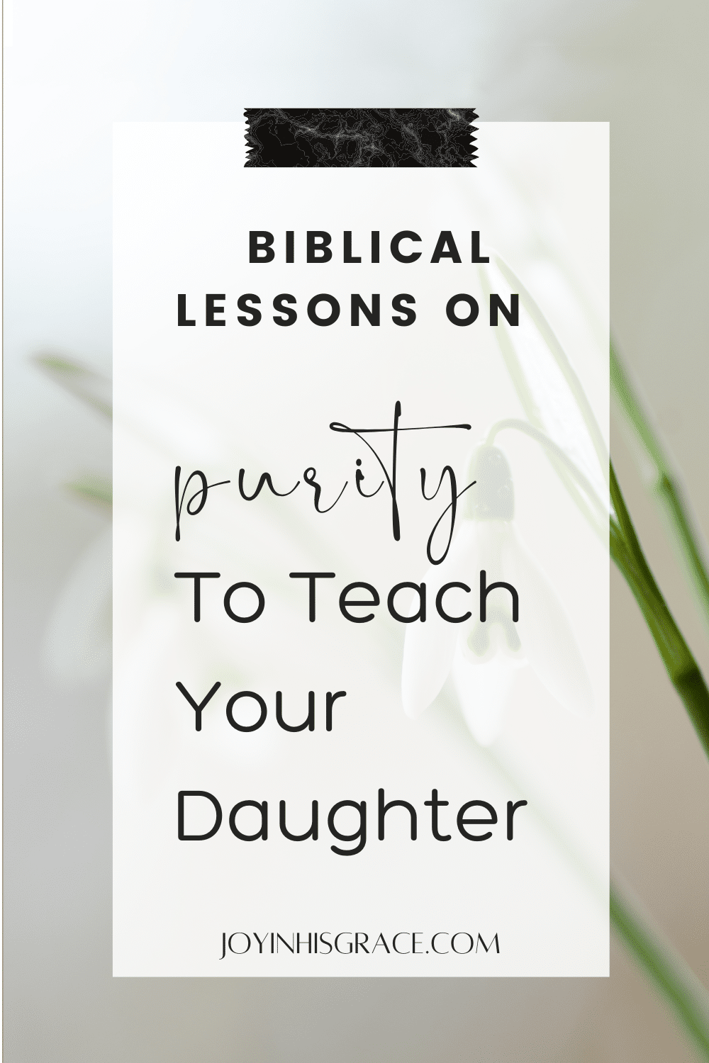 Lessons On Purity For Your Daughter - Joy In His Grace